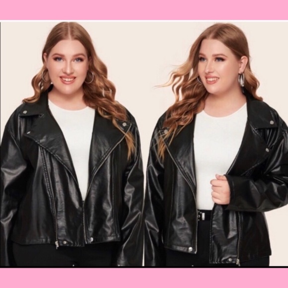 Jackets & Blazers - Last one🚨(PLUS)Vegan Faux Leather jacket💕